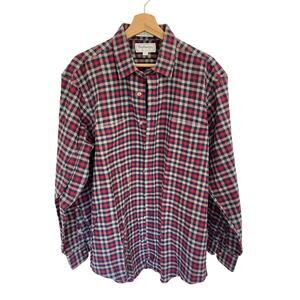Burberry Vintage Mens Plaid Flannel Size Large